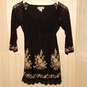 Flying Tomato Womens 3/4 Sleeve Lace Floral Embroidery Knee Length Dress…